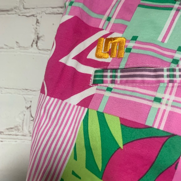 Loudmouth Pink Colorful Patchwork Madras Pants Size 32 x 32 - Picture 4 of 5